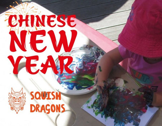 Squish Dragon Art for Chinese New Year