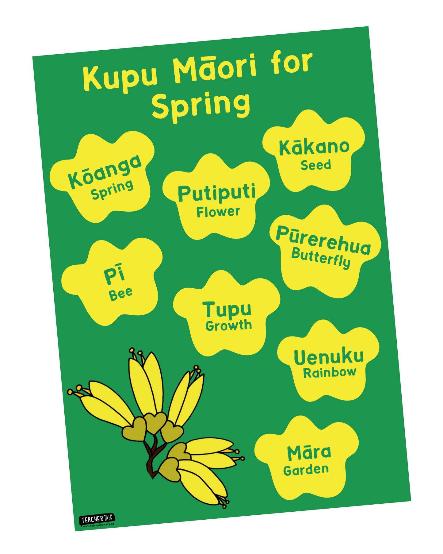 Kupu Māori A3 Poster Download - Spring