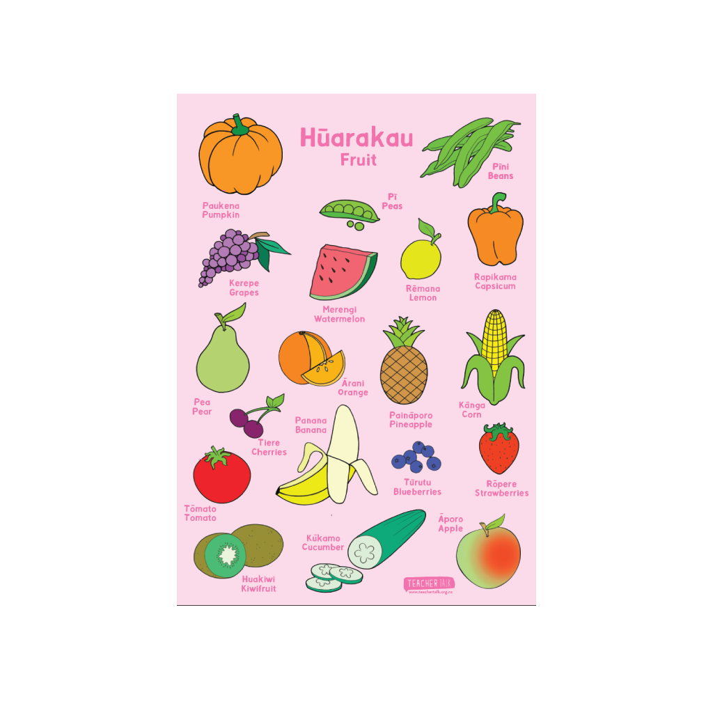 Fruit A3 Te Reo Poster