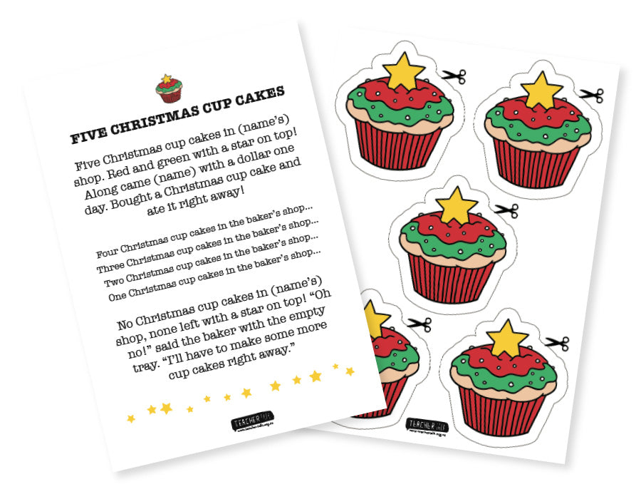 5 Christmas Cup Cakeswith Props - Download