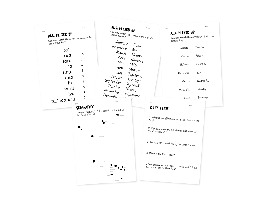 Cook Islands Worksheets Activity - Download