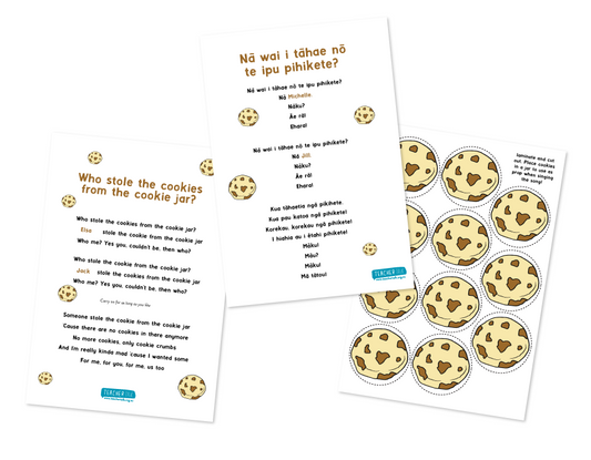 Who Stole the Cookies? Te Reo Māori Song with Props