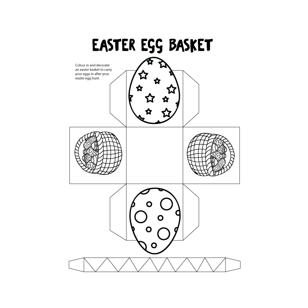 Easter Basket Craft - Printable - Download