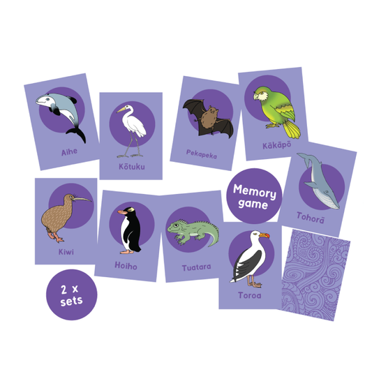 Endangered Animals of Aotearoa Memory Game