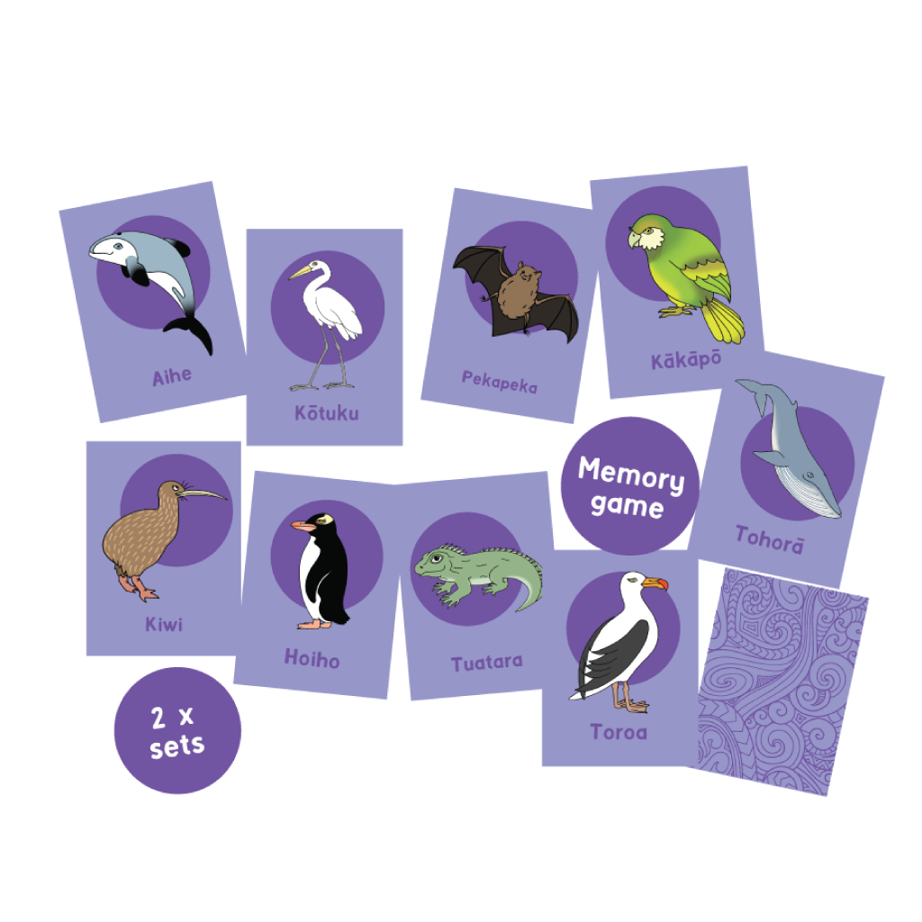 Endangered Animals of Aotearoa Memory Game - Download