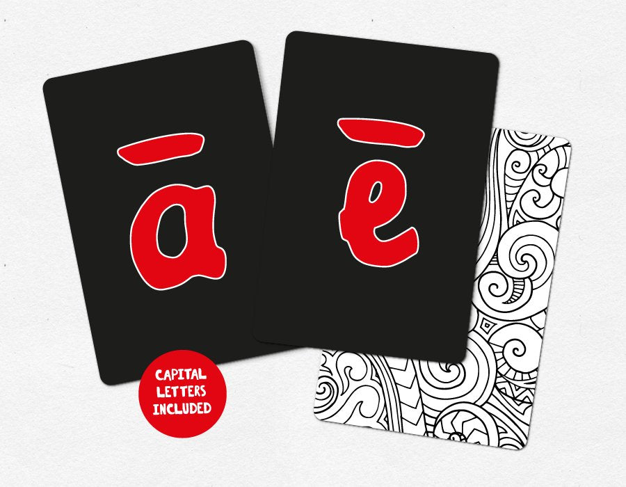 Maori Alphabet Flash Cards