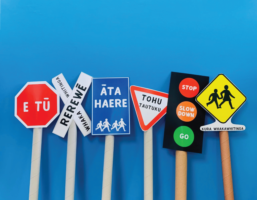 Road Safety Signs - Te Reo Māori and English