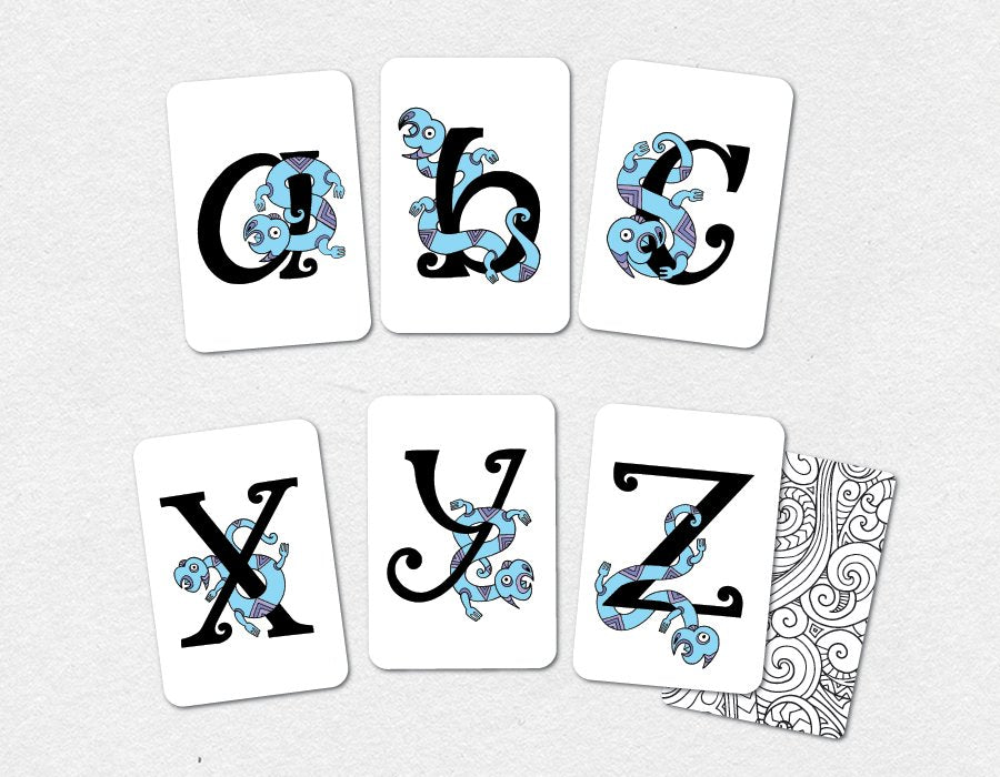 Taniwha Alphabet Flash Cards - Lower Case