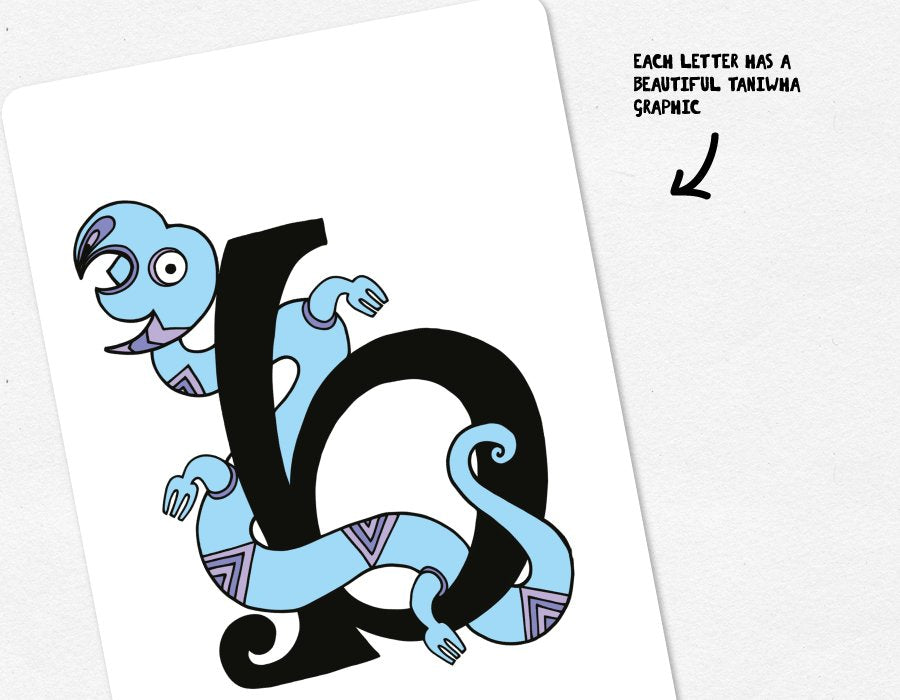 Taniwha Alphabet Flash Cards - Lower Case