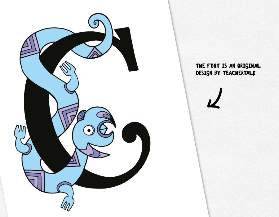 Taniwha Alphabet Flash Cards - Capital Letters