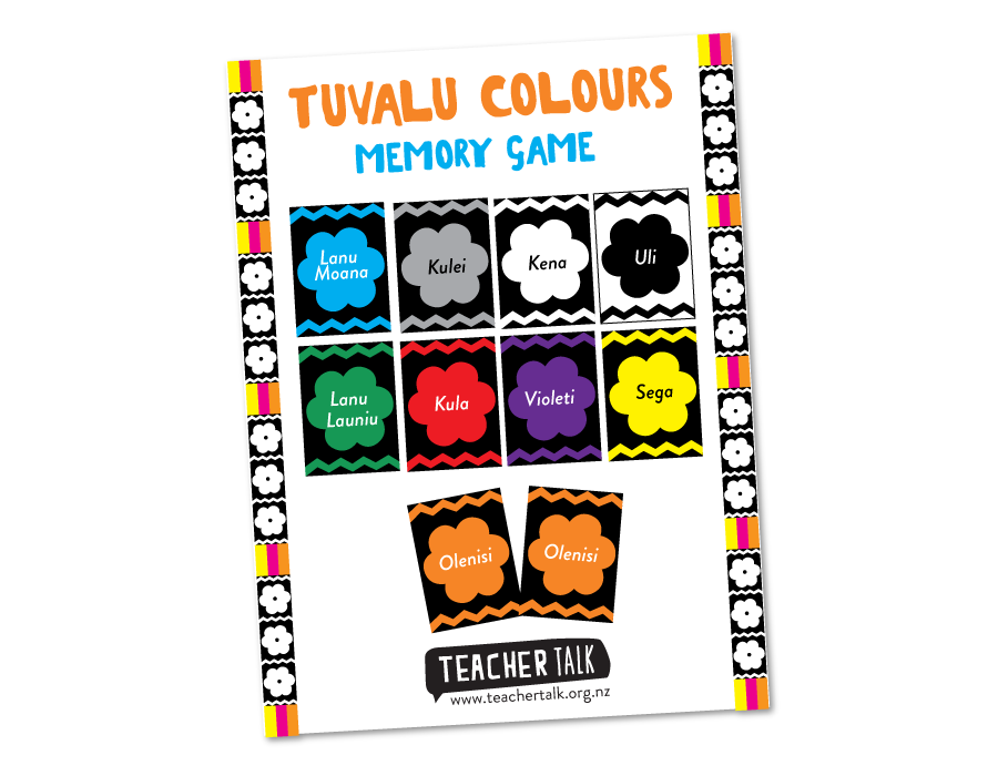 Tuvaluan colours memory game