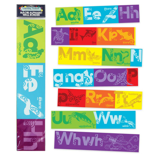 Wall Border NZ Māori Alphabet 7 sheets
