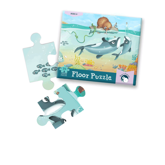 Māui Dolphin Mischief Floor Puzzle