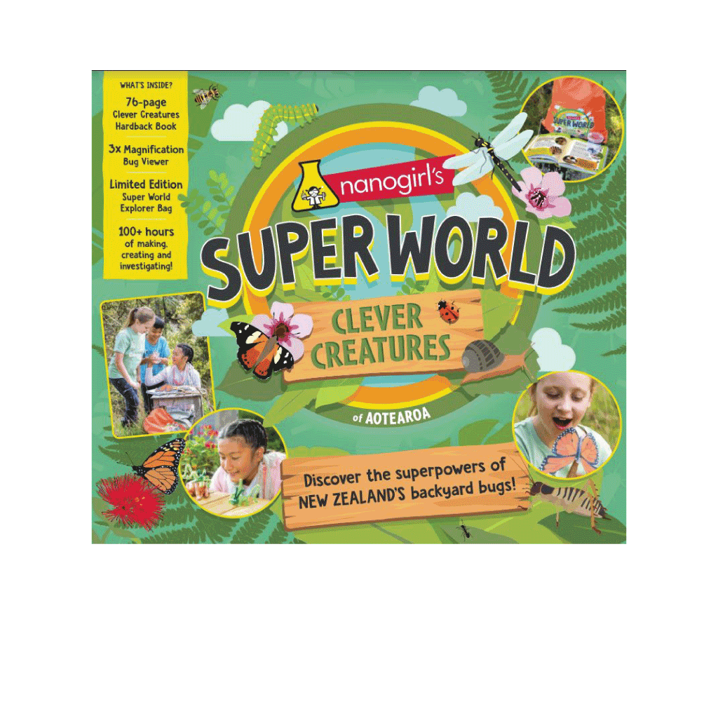 Nanogirls Super World Clever Creatures Of Aotearoa Backyard Explorer Pack.