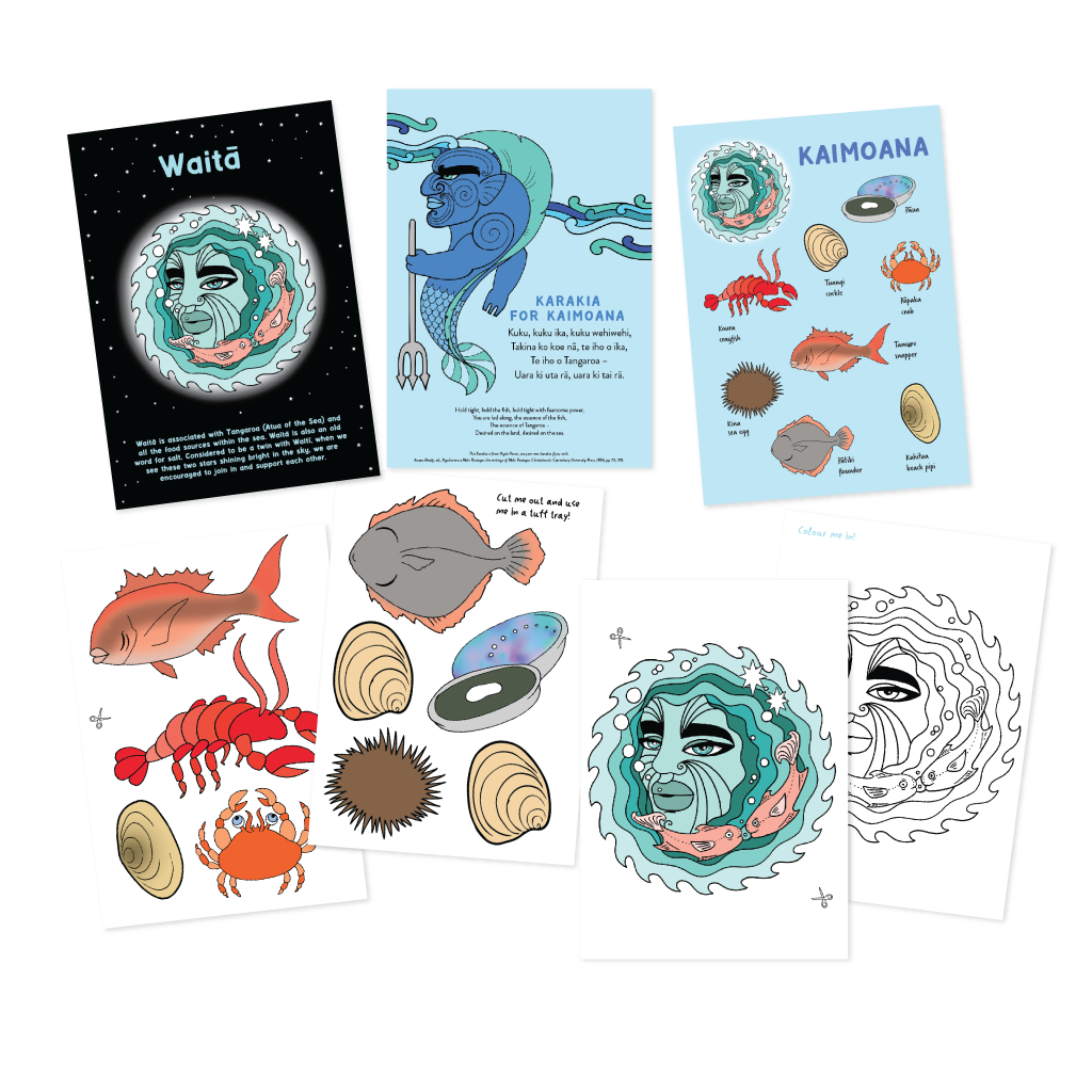 Waitā Poster and Activity tray prompts Download Pack