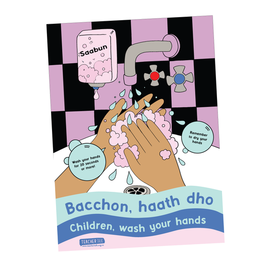 Hindi Wash Your Hands Poster - A4 - DOWNLOAD