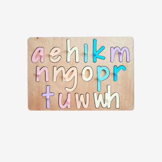 Te Pū Taka Māori - The Māori Alphabet Puzzle - Pastels