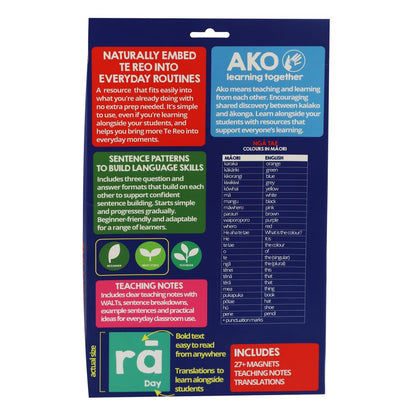 Magnetic Colours in Te Reo Māori 27+pcs