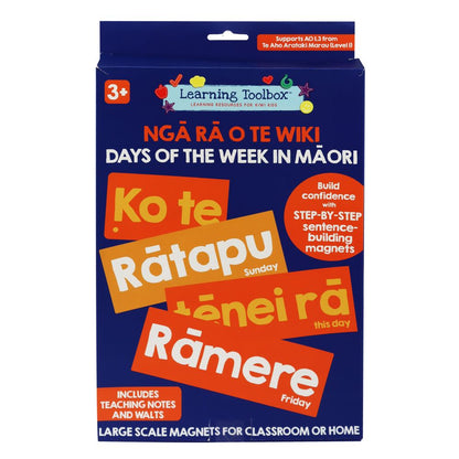 Magnetic Days of the Week in Te Reo Māori 21+pcs