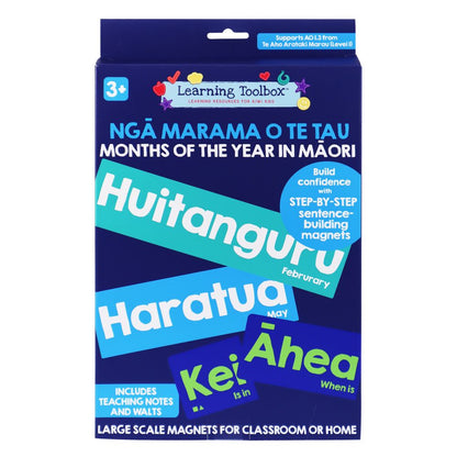 Magnetic Months in Te Reo Māori 23+pcs