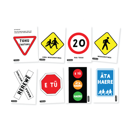 Road Safety Signs - Te Reo Māori and English - DIY