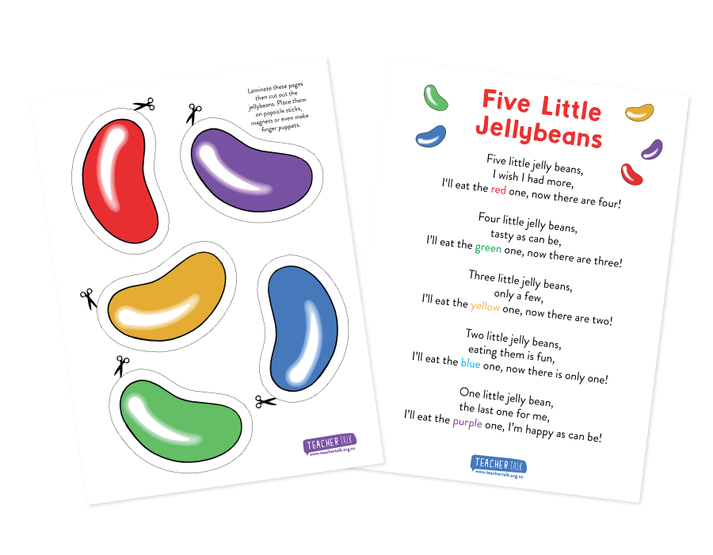 5 Little Jellybeans Song With Props Download TeacherTalk