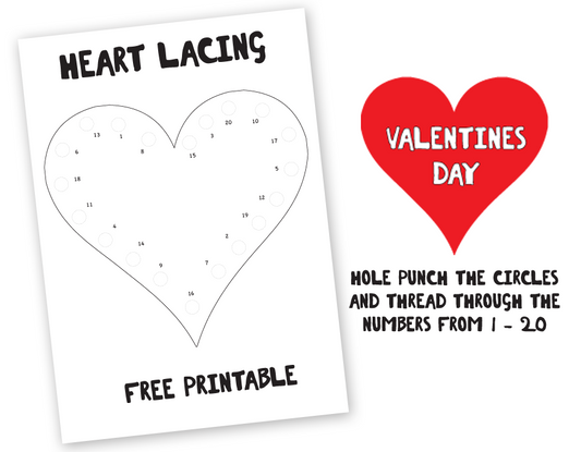 Valentines Heart Lacing Freebie - Download