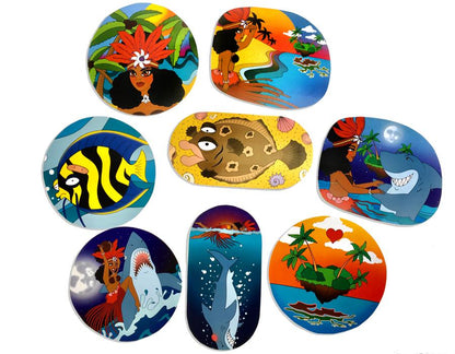 Ina and the Shark - Cook Islands Magnetic Legend