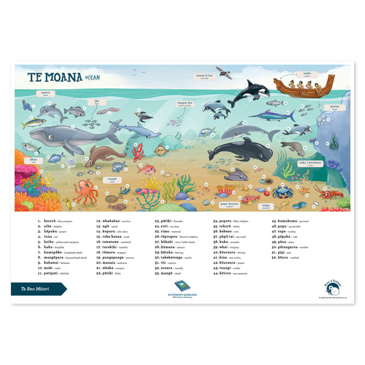 Ocean Poster -Te Reo Māori - A2 Poster