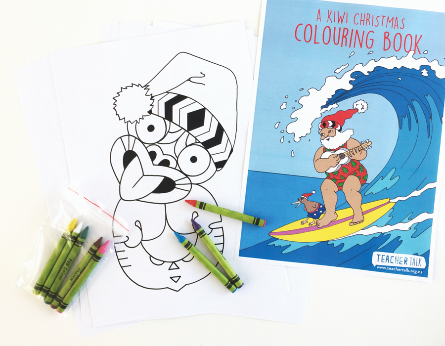 Kiwi Christmas Colouring Book - A4 Download