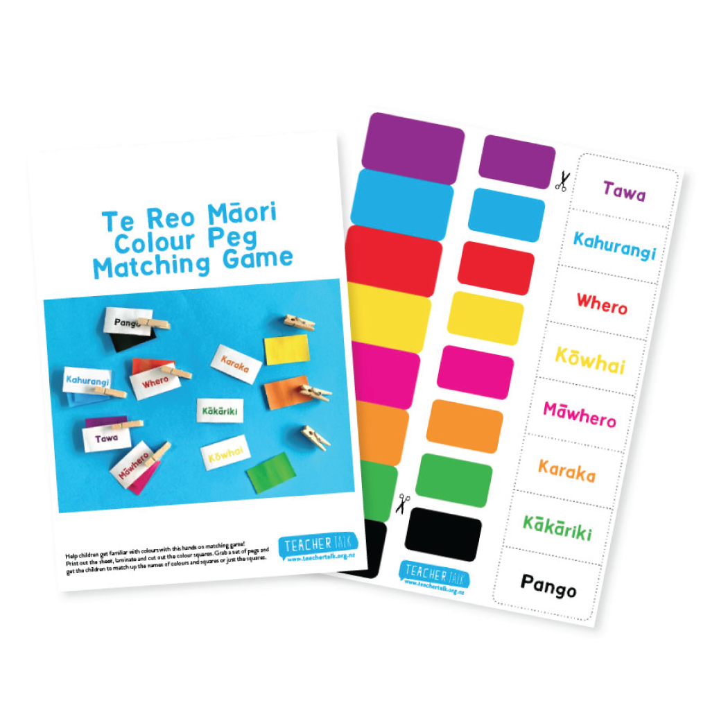 Colour Peg Matching Activity – Te Reo Māori – Download