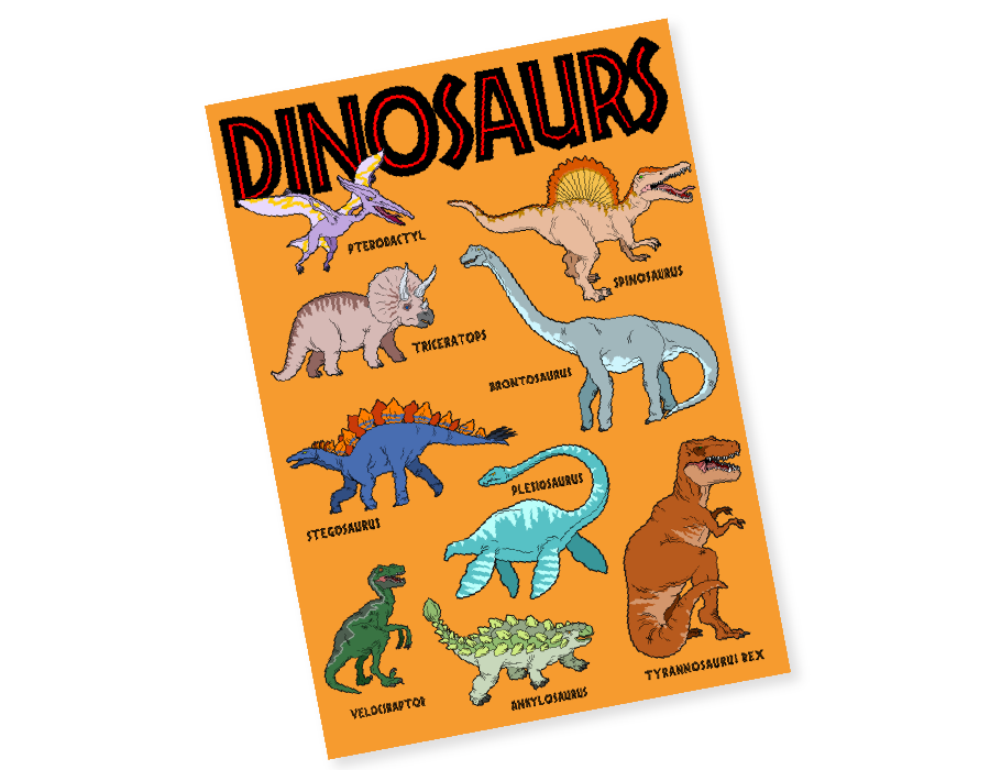 Dinosaur A3 Poster TeacherTalk