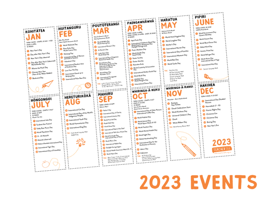 2023 calender of Events Printable