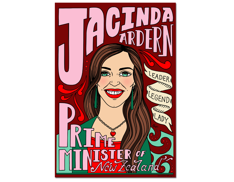 Jacinda Ardern - Celebrate Women of Aotearoa A3 Poster