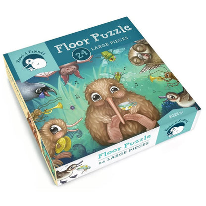 Kuwi's Rowdy Crowd Floor Puzzle- 24 Large Pieces
