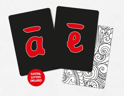 Maori Alphabet Flash Cards