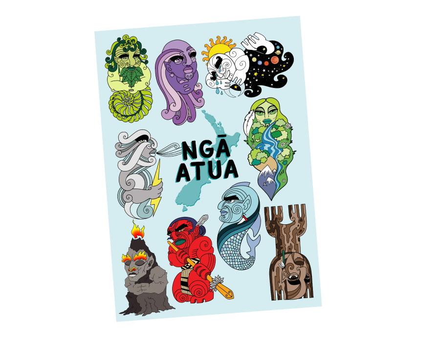 Ngā Atua - A3 Poster