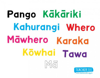 Te reo Māori Paint Pot Vinyl Labels