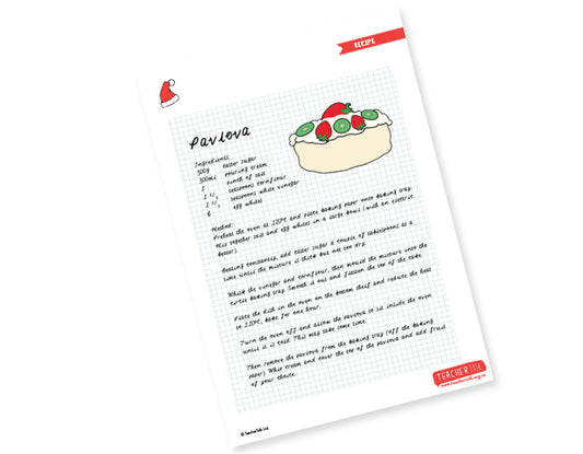 Pavlova Recipe Freebie - A4 Download