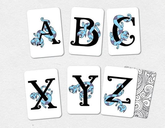 Taniwha Alphabet Flash Cards - Capital Letters