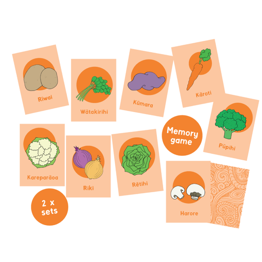 Vegetables of Aotearoa Memory Game - Download