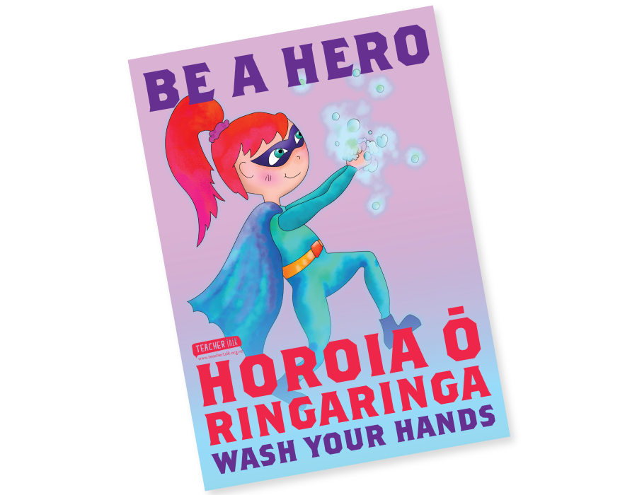 Wash Your Hands Be a Hero! Hero 1 Poster - Download