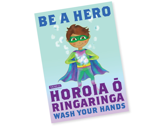 Wash Your Hands Be a Hero! Hero 3 Poster - Download